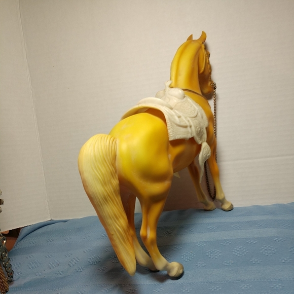 Extremely RARE 1970 Breyer Palomino Western Horse w/Hump Original Metal Reins - Picture 4 of 16